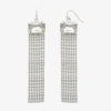 Mixit Womens Cubic Zirconia Hypoallergenic Drop Earrings In Silver