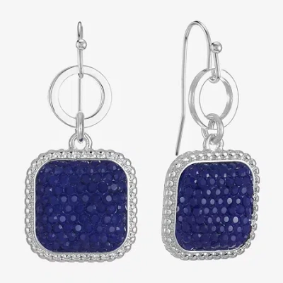 Mixit Womens Drop Earrings In Blue
