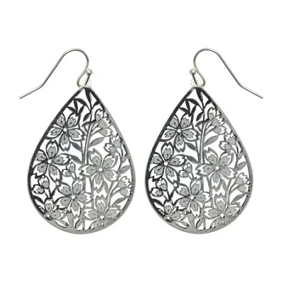 Mixit Womens Drop Earrings In Gray