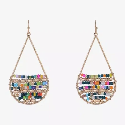 Mixit Womens Drop Earrings In Pink