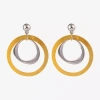 Mixit Womens Drop Earrings In Yellow