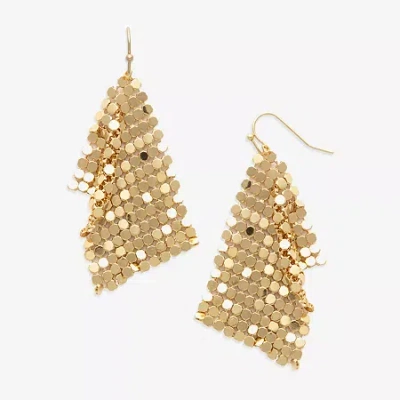 Mixit Womens Drop Earrings In Gold