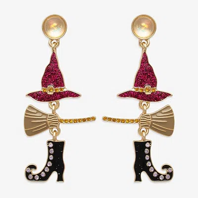 Mixit Womens Drop Earrings In Yellow