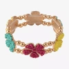 Mixit Womens Flower Beaded Bracelet In Gold