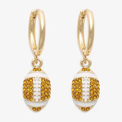 Mixit Womens Glass 36mm Hoop Earrings In Yellow