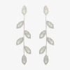 Mixit Womens Glass Drop Earrings In Metallic