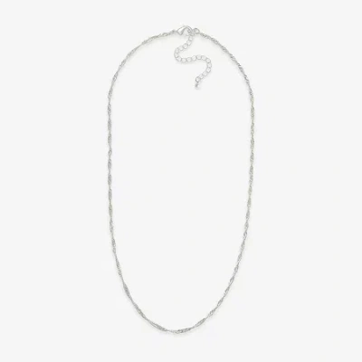 Mixit Womens Hypoallergenic 16 Inch Chain Necklace In Silver