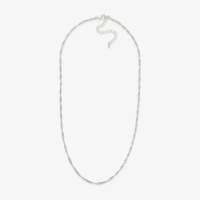 Mixit Womens Hypoallergenic 18 Inch Chain Necklace In Silver