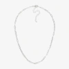 Mixit Womens Hypoallergenic 18 Inch Paperclip Chain Necklace In White
