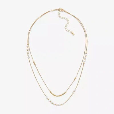 Mixit Womens Hypoallergenic 19 Inch Strand Necklace In Yellow