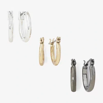 Mixit Womens Hypoallergenic 3 Pair Earring Set In Multi