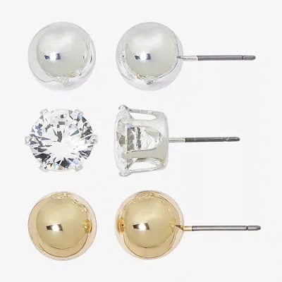 Mixit Womens Hypoallergenic 3 Pair Earring Set In Multi