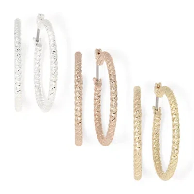 Mixit Womens Hypoallergenic 3 Pair Earring Set In Multi