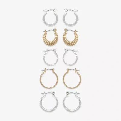 Mixit Womens Hypoallergenic 5 Pair Earring Set In Multi