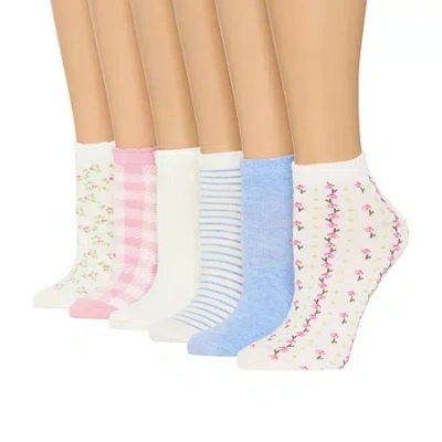 Mixit Womens Low Cut Socks In Pink