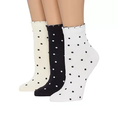 Mixit Womens Multi-pack Quarter Ankle Socks In White