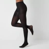 Mixit Womens Opaque Medium Support Plus Tights In Black