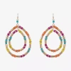 Mixit Womens Oval Drop Earrings In Pattern