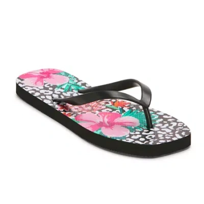 Mixit Womens Square Toe Flip-flops In Multi