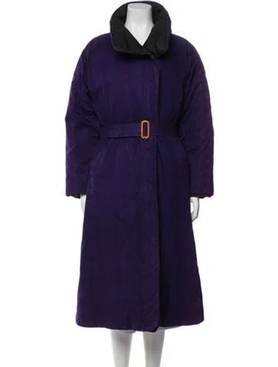 Pre-owned Miya & Yoshi Vintage Down Down Coat In Purple