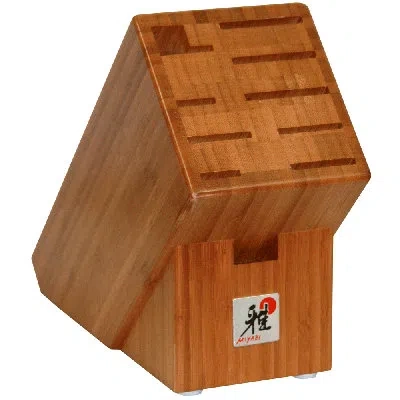 Miyabi 10 Slot Knife Block In Brown