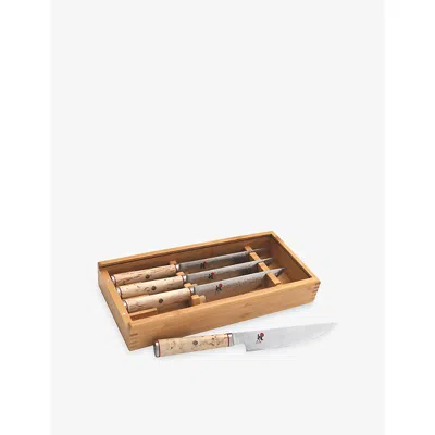 Miyabi 5000-mcd Steak Knife Box Set Of Four In Silver