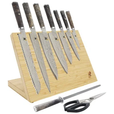 Miyabi 5000mcd67 10-piece Knife Block Set In Brown
