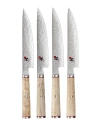 MIYABI MIYABI BIRCHWOOD SG2 4PC STEAK KNIFE SET