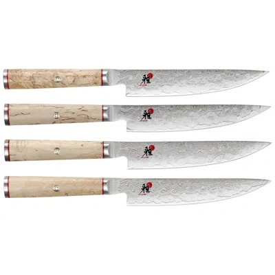 Miyabi Birchwood Sg2 4-piece Steak Knife Set In Brown