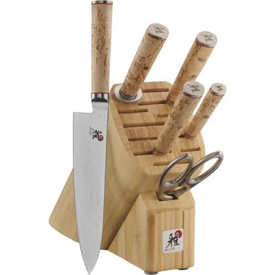 Miyabi Birchwood Sg2 7-piece Knife Block Set In Beige