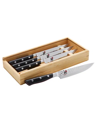 Miyabi Hisho 4-piece Steak Knife Set With Box In Black