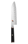 Miyabi Kaizen 5.5-inch Hollow Edge Santoku Knife In Black