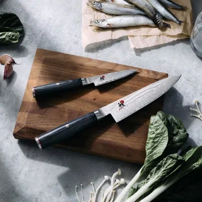 Miyabi Kaizen Ii 2-pc Knife Set In Black