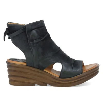 Miz Mooz Anna Wedge Sandal In Black