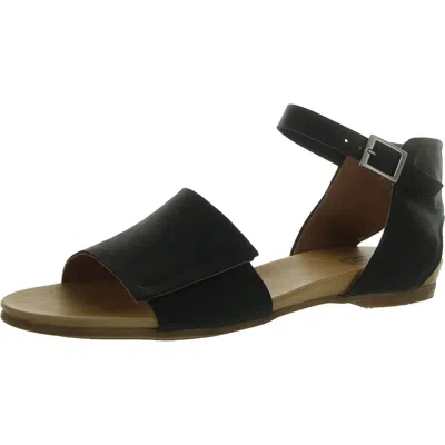 Miz Mooz Antony Womens Leather Round Toe Ankle Strap In Black