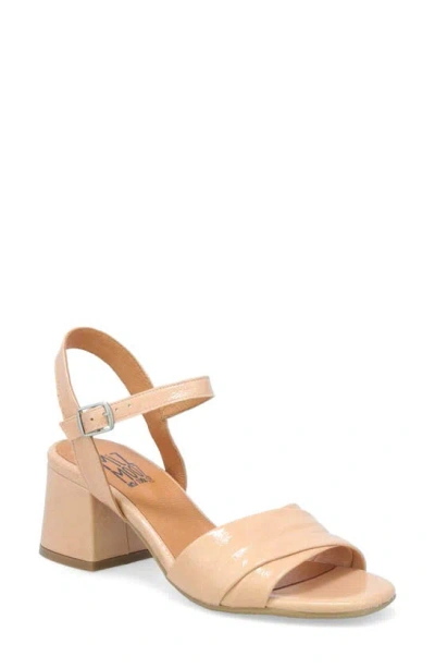 Miz Mooz Bela Block Heel Sandal In Peach Patent