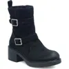Miz Mooz Bethani Moto Bootie In Black Suede