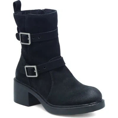 Miz Mooz Bethani Moto Bootie In Black Suede