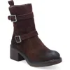 Miz Mooz Bethani Moto Bootie In Brown Suede