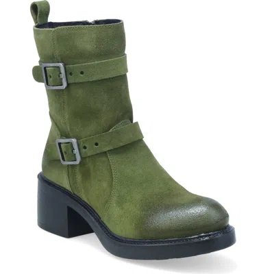 Miz Mooz Bethani Moto Bootie In Forest Suede
