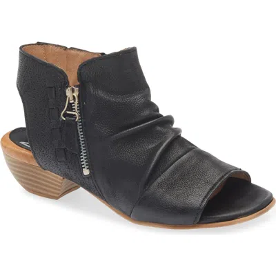 Miz Mooz Carla Peep Toe Bootie In Black