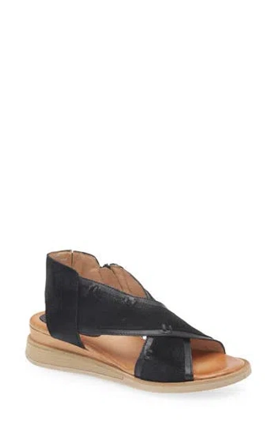 Miz Mooz Claudio Wedge Sandal In Black