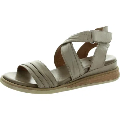 Miz Mooz Corneilius Womens Leather Criss-cross Strappy Sandals In Grey