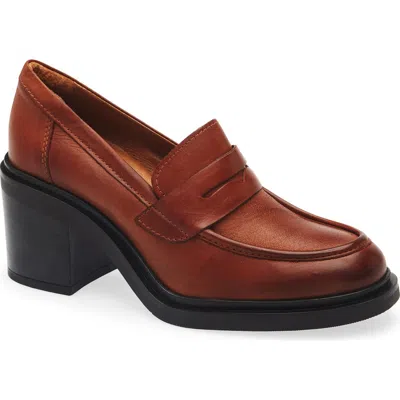 Miz Mooz Day Block Heel Penny Loafer