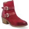Miz Mooz Dayla Moto Bootie In Merlot Suede