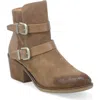Miz Mooz Dayla Moto Bootie In Taupe Suede