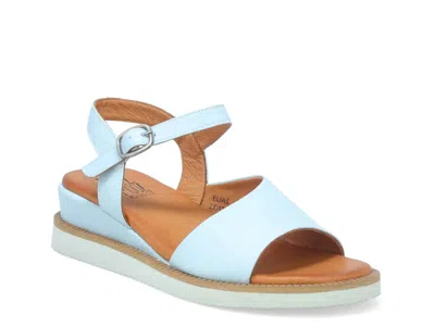 Miz Mooz Elias Wedge Sandal In Blue