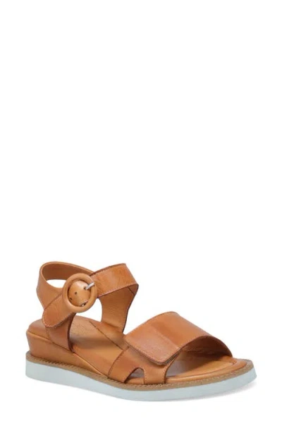 Miz Mooz Eva Ankle Strap Platform Wedge Sandal In Brown