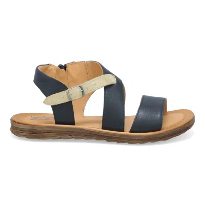 Miz Mooz Meadow Buckle Sandal In Blue