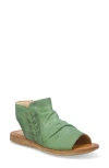 Miz Mooz Flaire Scrunch Leather Sandal In Aloe